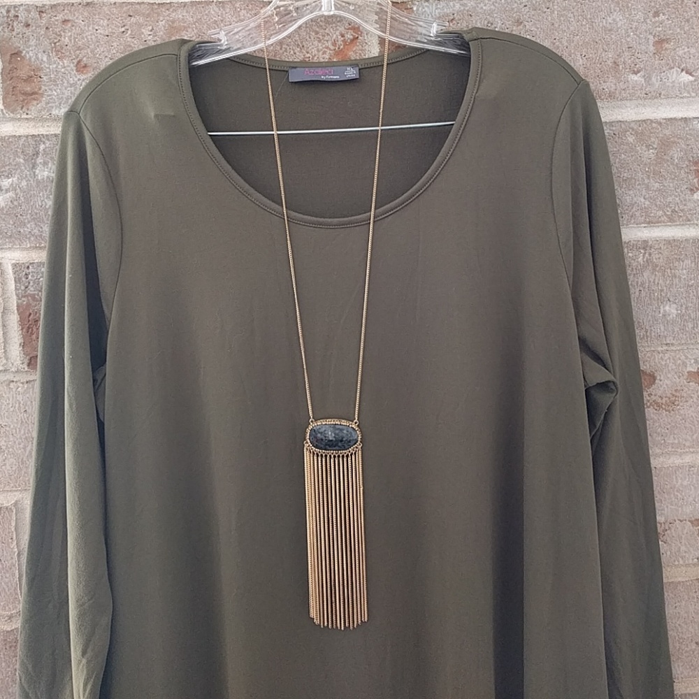 Stone Tassel Necklace